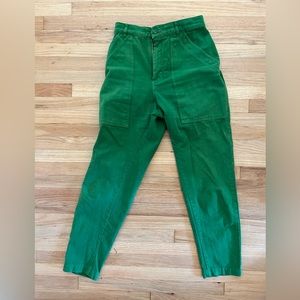 Big bud press green pencil pants in size small